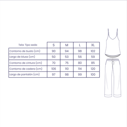 tabla de medidas de pijama